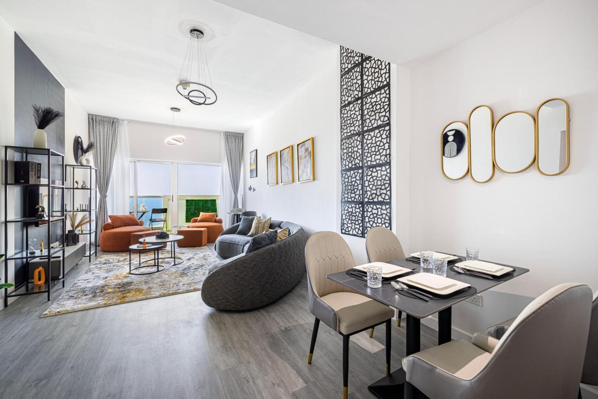 Sleek Nordic Style Seaview * Ajman